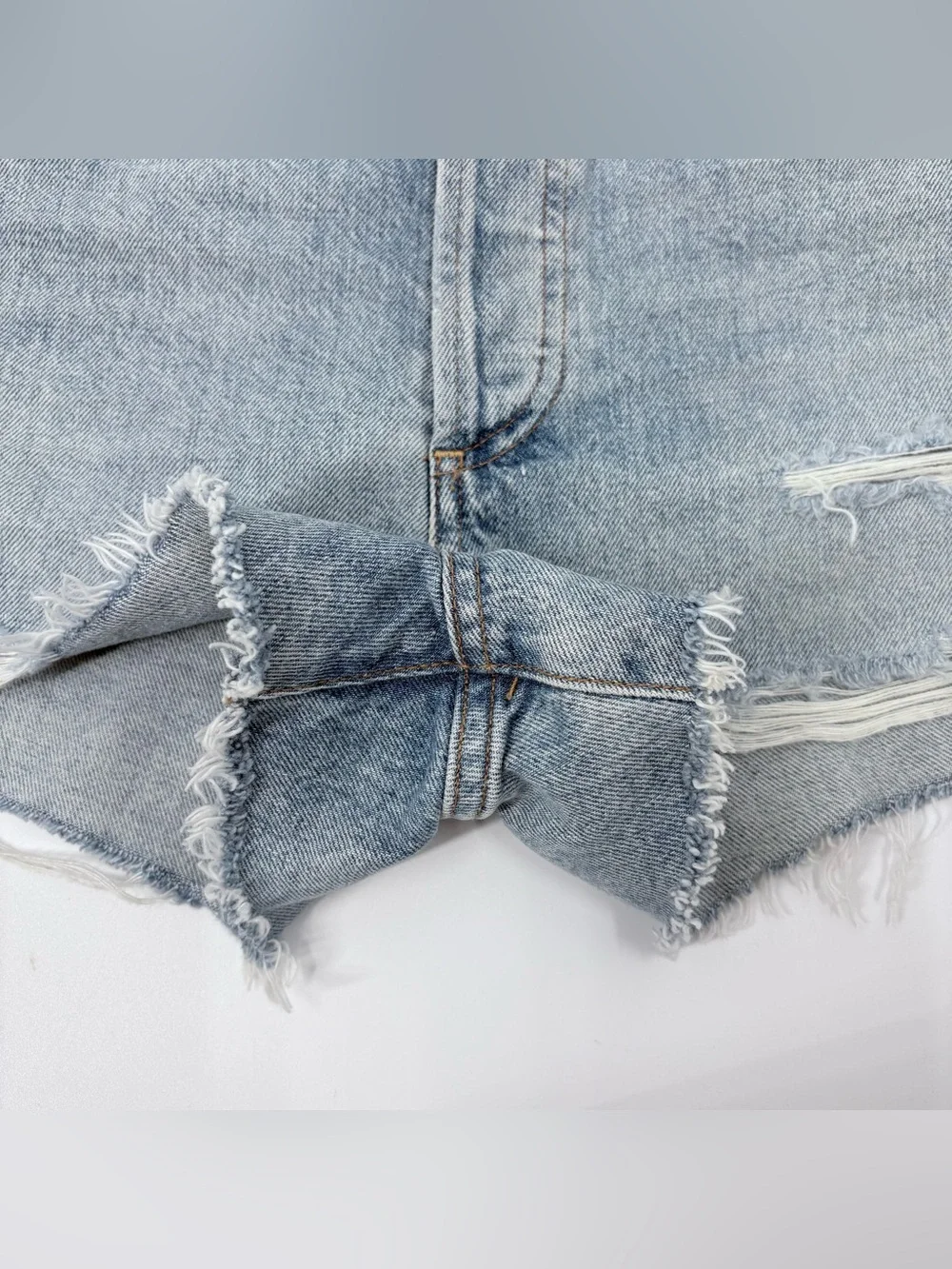 Citizens of Humanity Kaia High-Rise Distressed Denim Shorts